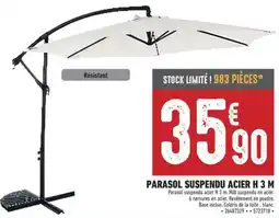 Brico Cash Parasol suspendu acier offre