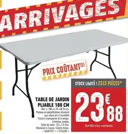 Brico Cash Table de jardin pliable offre