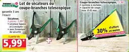 Norma Lot de sécateurs ou coupe-branches telescopique offre