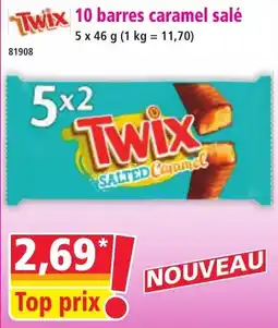 Norma Twix 10 barres caramel salé offre