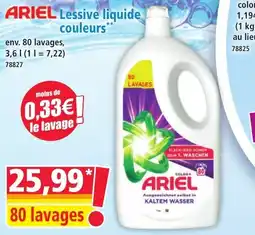 Norma Ariel lessive liquide couleurs offre