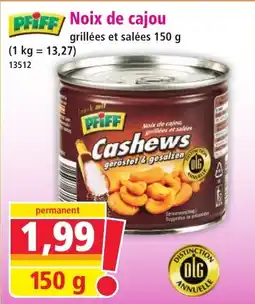 Norma Pfiff noix de cajou offre