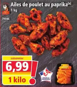 Norma Ailes de poulet au paprika offre