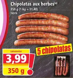 Norma Chipolatas aux herbes offre