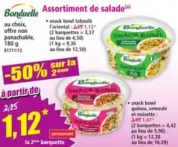 Norma Bonduelle assortiment de salade offre