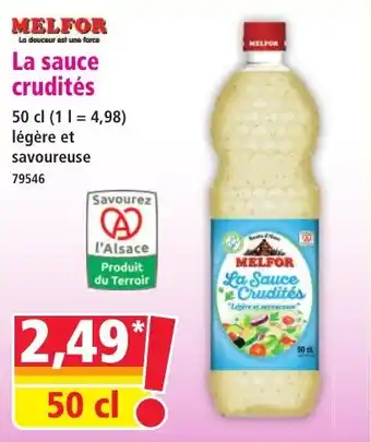 Norma Melfor la sauce crudités offre