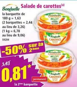 Norma Bonduelle salade de carottes offre