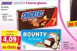 Norma Snickers bounty 6 barres glacées offre