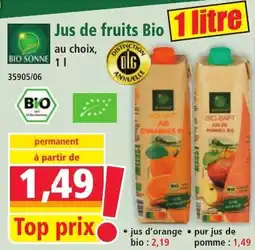 Norma Bio sonne jus de fruits bio offre