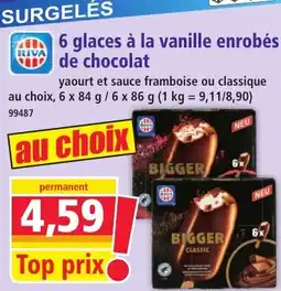 Norma Riva 6 glaces à la vanille enrobés de chocolat offre