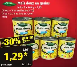 Norma Maïs doux en grains offre