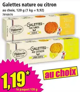 Norma Galettes nature ou citron offre