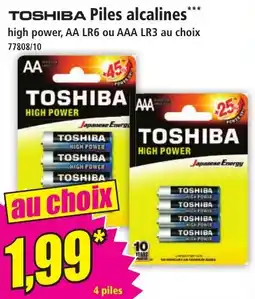Norma Toshiba piles alcalines offre