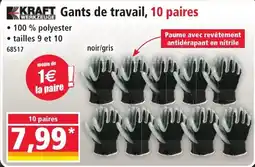 Norma Kraft gants de travail 10 paires offre