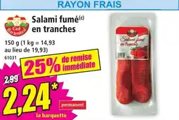 Norma Salami fumé en tranches offre