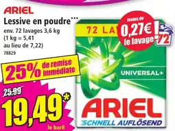 Norma Ariel lessive en poudre offre