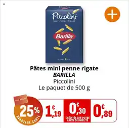 Coccinelle Express BARILLA Pâtes mini penne rigate offre