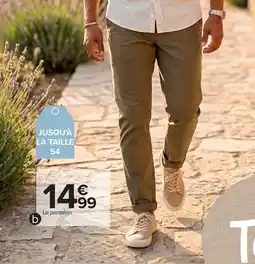 Carrefour Pantalon chino homme offre