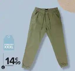 Carrefour Pantalon jogger homme offre