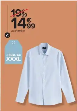 Carrefour Chemise en lin uni homme offre
