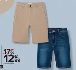 Carrefour Bermuda chino en lin homme offre