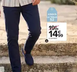 Carrefour Pantalon en lin homme offre