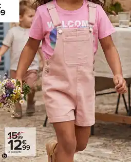 Carrefour Salopette short fille offre