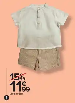 Carrefour Ensemble bébé garçon offre