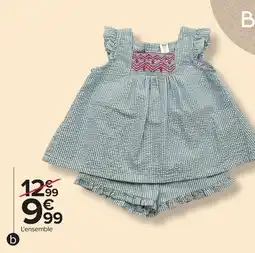 Carrefour Ensemble bébé fille offre
