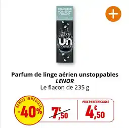Coccinelle Express LENOR Parfum de linge aérien unstoppables offre