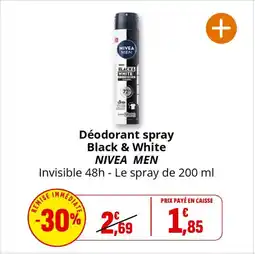 Coccinelle Express NIVEA MEN Déodorant spray Black & White offre