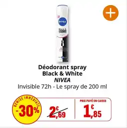 Coccinelle Express NIVEA Déodorant spray Black & White offre