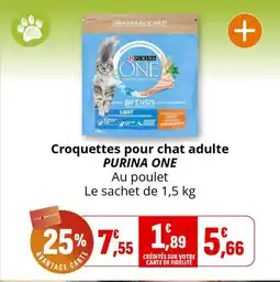 Coccinelle Express PURINA ONE Croquettes pour chat adulte offre