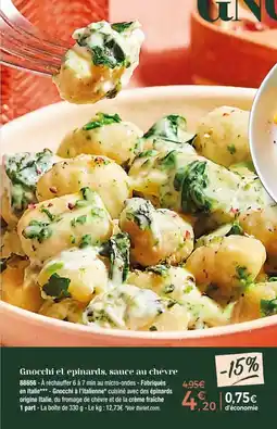 Thiriet Gnocchi et épinards, sauce au chèvre offre