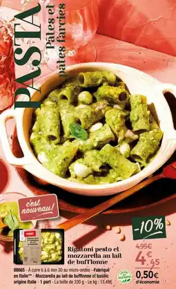 Thiriet Rigatoni pesto et mozzarella au lait de bufflonne offre