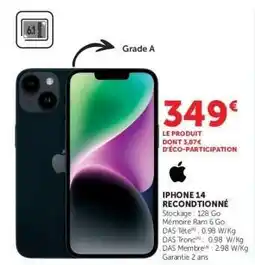 Super U IPHONE 14 RECONDITIONNÉ offre