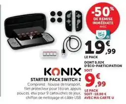 Super U Konix Starter Pack Switch 2 offre