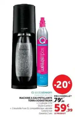 Super U Machine à eau pétillante Terra SodaStream offre
