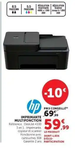 Super U Imprimante Multifonction offre