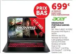 Hyper U Acer Ordinateur Portable Gaming 17,3 offre