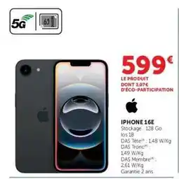 Hyper U IPHONE 16E offre