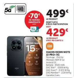 Hyper U XIAOMI REDMI NOTE 15 PRO 5G offre