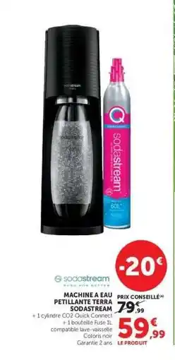 Hyper U Machine à eau pétillante Terra SodaStream offre