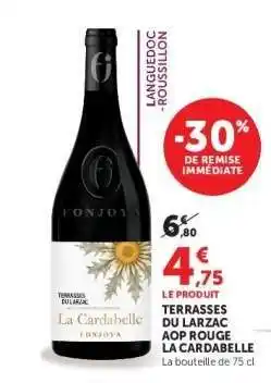 Hyper U TERRASSES DU LARZAC AOP ROUGE LA CARDABELLE offre