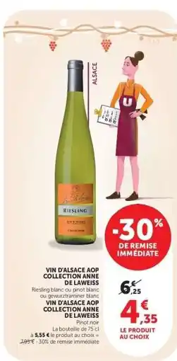 Hyper U VIN D'ALSACE AOP COLLECTION ANNE DE LAWEISS offre