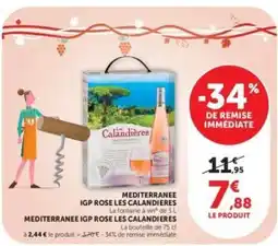 Hyper U Méditerranée IGP Rosé Les Calandières offre