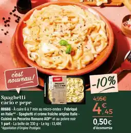 Thiriet Spaghetti cacio e pepe offre