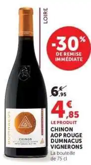 Hyper U CHINON AOP ROUGE DUMNACUS VIGNERONS offre