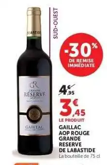 Hyper U Gaillac AOP Rouge Grande Reserve de Labastide offre