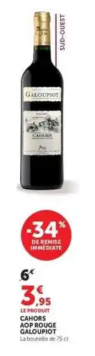 Hyper U CAHORS AOP ROUGE GALOUPIOT offre